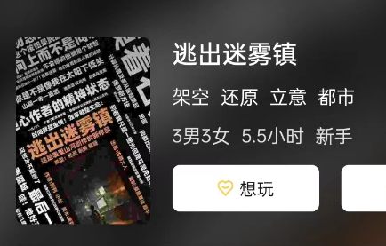 逃出迷雾镇剧本杀